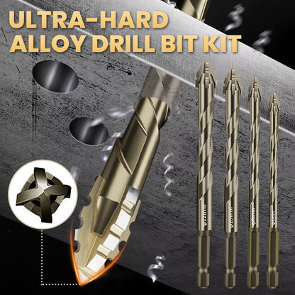 🔥Offerta imperdibile 2025🔥Kit di punte da trapano eccentriche dentellate a 4 scanalature ad alta resistenza
