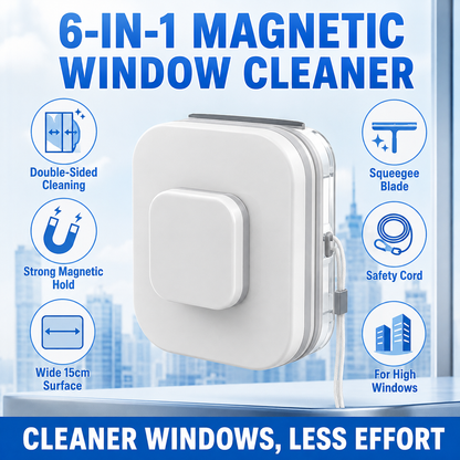 💥 -50% DI SCONTO – Pulitore magnetico per vetri 6 in 1: doppia azione, totale sicurezza, risultati impeccabili fin dalla prima passata – approfittane subito 🧲 🛒