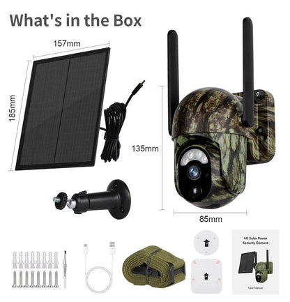 🔥🎥 Telecamera di sorveglianza solare wireless 4G LTE CB114S – 💎 Anteprima in tempo reale 2K HD, copertura panoramica a 360°, non richiede Wi-Fi, controllo remoto tramite app, impermeabile, rilevamento del movimento, visione notturna