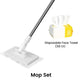 🏆💪 Panno piatto per pavimenti con manico in acciaio inox – Morbido, resistente e con panni riutilizzabili lavabili! 🧼✨