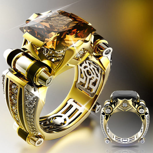 🎁2025 Hot Sale🔥Heavy Duty Vintage Zirconia Wide Band Ring