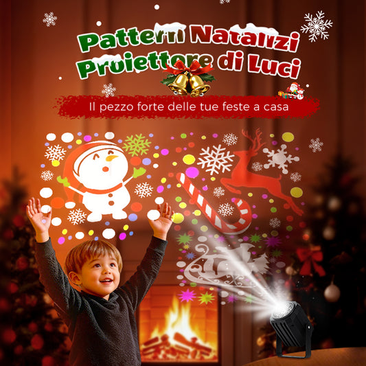 Proiettore rotante per luci natalizie LED da esterno a forma di fiocco di neve