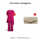 Completo composto da affascinante top irregolare e pantaloni a gamba larga