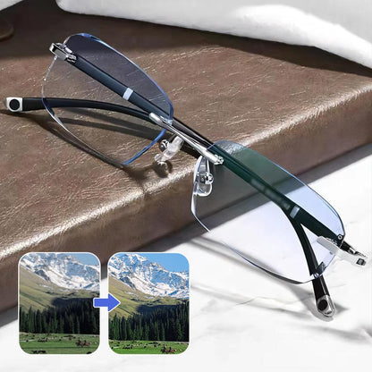 Occhiali da lettura progressivi multifocali alla moda, anti-raggi blu, per lavoro al computer, guida, attività all'aperto