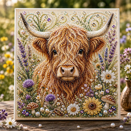 🏆 SCONTO DEL 50%! 💐 Kit fai da te «Highland Cow Pearl Art» – Un'attività creativa rilassante per realizzare splendide opere d'arte ispirate al tema della costa🦉