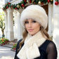 🧣 50% DI SCONTO! 🎁 Cappello Invernale + Sciarpa in Pelliccia – Caldo, Elegante & Set Regalo Limitato (Solo 29) ❄️