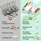 💊 A8 Organizer Impermeabile 14 Bustine Portapillole Codificate a Colori – Custodia da Viaggio Settimanale in Stile Raccoglitore per Pillole, Vitamine e Integratori💊