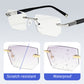 Zaffiro ad alta durezza✨Occhiali da lettura progressivi anti-blu per lontano e vicino a doppio uso