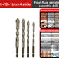 🔥Offerta imperdibile 2025🔥Kit di punte da trapano eccentriche dentellate a 4 scanalature ad alta resistenza