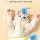 🥳✨Electric cat wand for indoor cats, new automatic retractable interactive cat toy with plush ball, soft ball launcher, environmental enrichment toy for kittens, adult cats and multi‑pet households