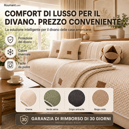 Fodera per divano antiscivolo, lavabile e rinforzata