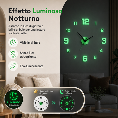 ⏰🔥 Solo oggi | Orologio da parete in acrilico luminoso 3D -50%