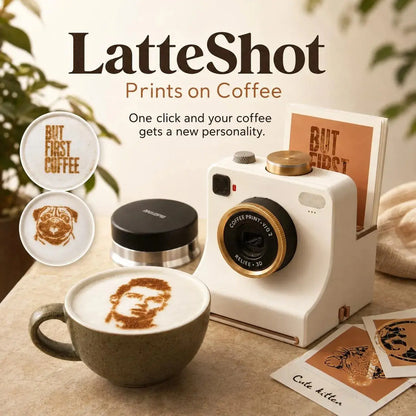 🎃Offerta di Halloween: SCONTO DEL 50%!🔥Retro Coffee Art Camera – Stampante meccanica per stencil da caffè