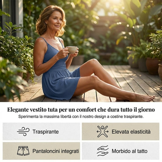 Tutina da donna con scollo a V e spalline sottili