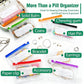 💊 A8 Organizer Impermeabile 14 Bustine Portapillole Codificate a Colori – Custodia da Viaggio Settimanale in Stile Raccoglitore per Pillole, Vitamine e Integratori💊