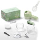 🔥Offerta imperdibile: SCONTO DEL 50%🔥 Set tritatutto 4 in 1 senza fili per verdure – Ricaricabile tramite USB, ideale per aglio, zenzero e peperoncino 🧄