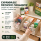 🔥 Organizer per medicinali telescopico trasparente — Estensibile, perfetto per un armadietto dei medicinali ordinato 💊🗄️