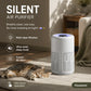 Purificatore d'aria compatto, silenzioso ed efficiente dal punto di vista energetico, ideale per peli di animali, polvere e allergie.