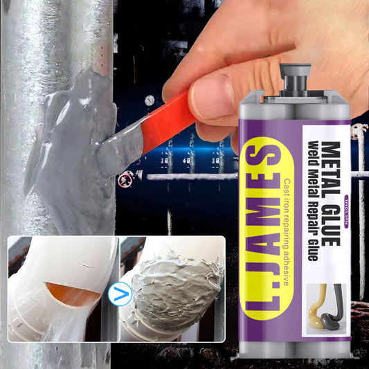 🔧✨ Colla Epossidica per Metallo Weld – Alta Resistenza, Impermeabile, -55°C a +220°C, Carteggiabile & Verniciabile – Ripara Tubi, Scarichi & Superfici Metalliche 💪