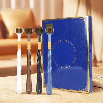 Spazzolino multiangolare a tre testine per garantire la sicurezza della tua igiene oral