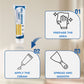 Kit efficiente per la riparazione del cartongesso con raschietto