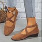 💃🔥Last day promotion 50% discount🔥Elegant Solid Color Elastic Strap Low Wedge Shoes