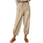 💓SCONTO DEL 55%!💞 Pantaloni da donna a gamba larga e dritta – Cotone e lino traspiranti, vestibilità aderente e tasche pratiche 👖