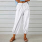 💓SCONTO DEL 55%!💞 Pantaloni da donna a gamba larga e dritta – Cotone e lino traspiranti, vestibilità aderente e tasche pratiche 👖