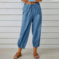 💓SCONTO DEL 55%!💞 Pantaloni da donna a gamba larga e dritta – Cotone e lino traspiranti, vestibilità aderente e tasche pratiche 👖