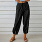 💓SCONTO DEL 55%!💞 Pantaloni da donna a gamba larga e dritta – Cotone e lino traspiranti, vestibilità aderente e tasche pratiche 👖