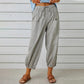 💓SCONTO DEL 55%!💞 Pantaloni da donna a gamba larga e dritta – Cotone e lino traspiranti, vestibilità aderente e tasche pratiche 👖