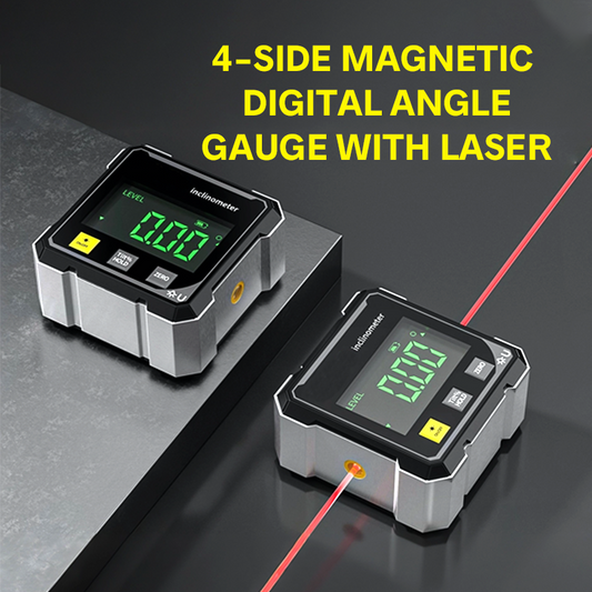 💥Acquista 2 e ottieni il 18% di sconto💥 Goniometro digitale magnetico a 4 lati con laser