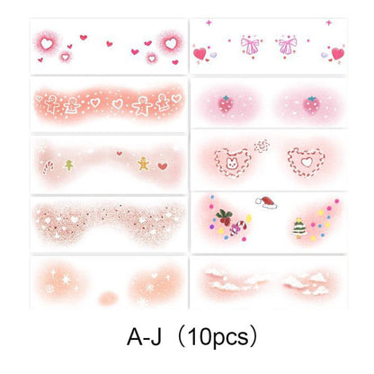 Tatuaggi temporanei per il trucco con fard a tema natalizio