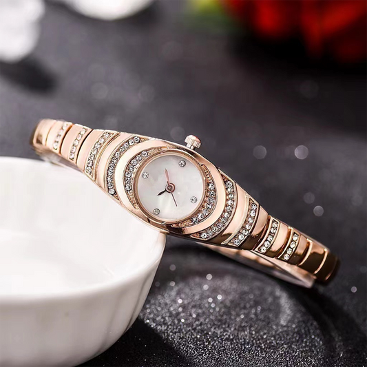 Orologio da polso con bracciale in strass da donna