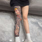 ✨Nuovo design 2026: stile ukiyo-e😎Gambale elasticizzato con stampa tatuaggio
