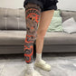 ✨Nuovo design 2026: stile ukiyo-e😎Gambale elasticizzato con stampa tatuaggio