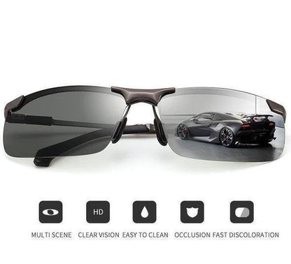 🔥Occhiali da sole fotocromatici 2026 con lenti polarizzate antiriflesso (50% di sconto🔥