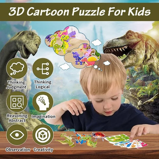 🦋Puzzle 3D educativo con personaggi dei cartoni animati