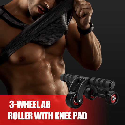 Ab Roller a tre ruote con ginocchiere