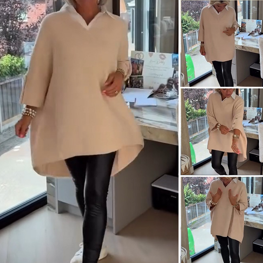 🍂 Autumn Limited-Time OfferWomen's Long-Sleeve Top with Shirt Collar
