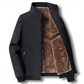 Giacca calda con zip in tinta unita da uomo -💪Antirughe, antivento, impermeabile e resistente alla neve!