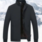 Giacca calda con zip in tinta unita da uomo -💪Antirughe, antivento, impermeabile e resistente alla neve!