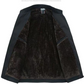 Giacca calda con zip in tinta unita da uomo -💪Antirughe, antivento, impermeabile e resistente alla neve!