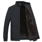 Giacca calda con zip in tinta unita da uomo -💪Antirughe, antivento, impermeabile e resistente alla neve!