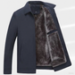Giacca calda con zip in tinta unita da uomo -💪Antirughe, antivento, impermeabile e resistente alla neve!