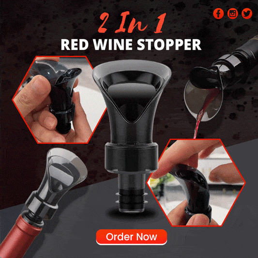 Tappo per vino rosso 2 in 1