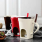 Tazza per fonduta di cioccolato in ceramic