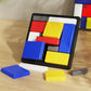 Gioco di puzzle creativo con blocchi geometrici