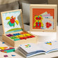 Set di puzzle con blocchi magnetici in legno