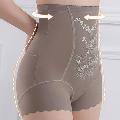 🌸 Pantaloncini modellanti da donna a vita alta con delicati ricami, per un effetto contenitivo sull'addome.